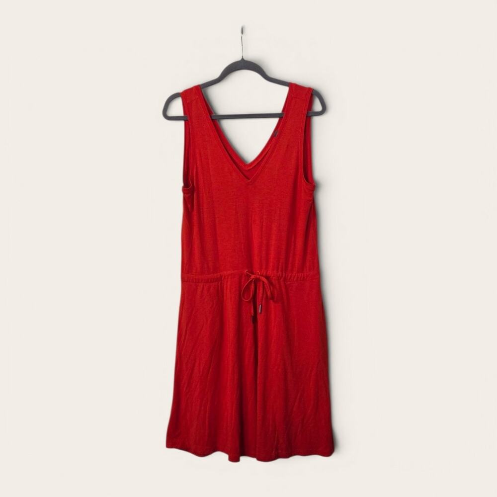 Sweaty Betty Take It Easy Orange Red Stretch Jersey Mini Dress Women's Size 8-10